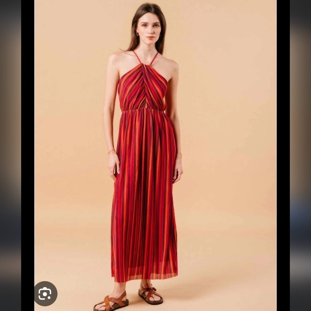 NWT Grace & Mila Meredith Textuted Multi Colored Maxi Dress Medium